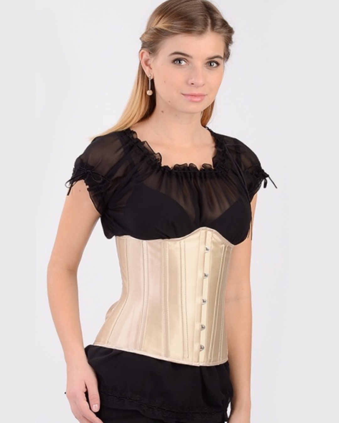 Underbust corset with a blouse – Exclusive Corsets